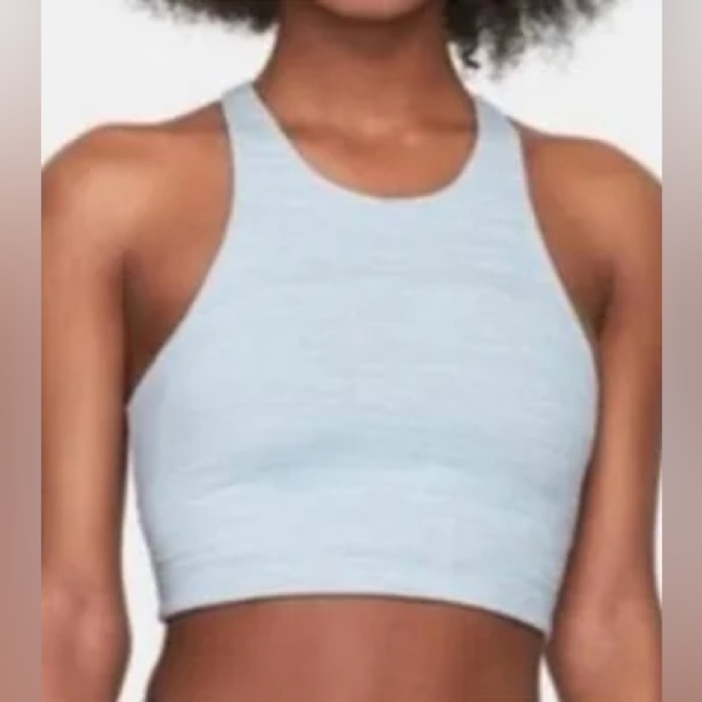 Outdoor Voices Tech Sweat Racerback Crop Top in Ice Blue 294768 • S